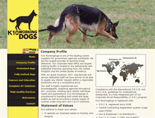 Tablet Screenshot of k10workingdogs.com